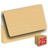 SUBCARPETA FOLIO CON BOLSILLO CARTULINA 250G KRAFT BICOLOR | 25 UNIDADES | (MANIPULADOS MARIOLA S,L,)